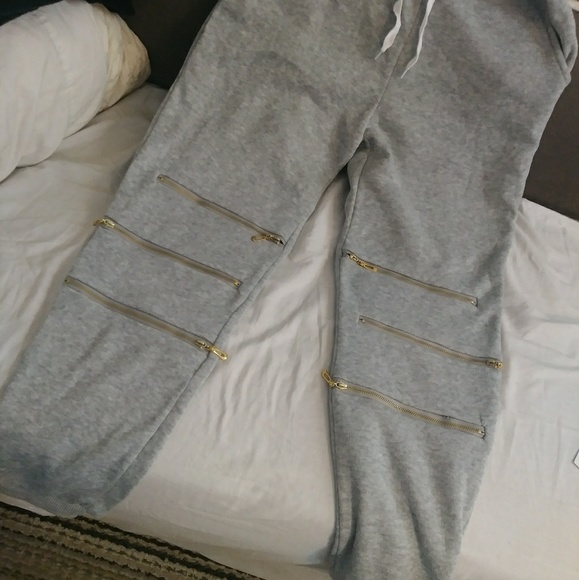 Gray joggers with zippers NWOT Sz Small - Picture 6 of 8